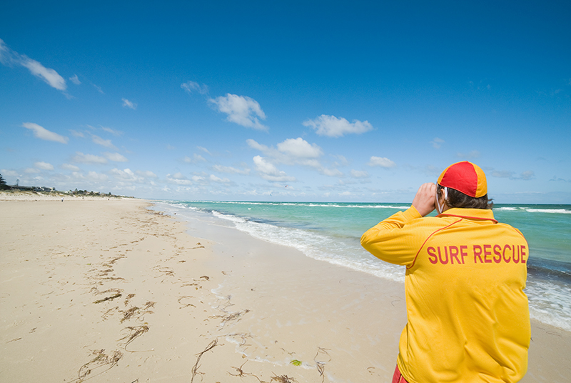 Surf rescue person at the beach