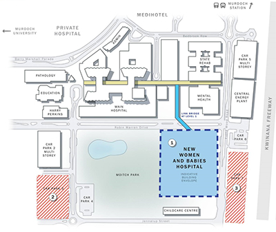New Women and Babies Hospital illustrative draft plan