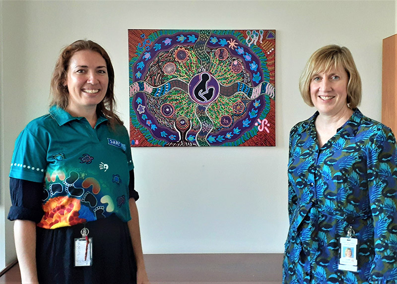 Danielle Thurlow, Aboriginal Community Liaison Officer at SARC with Jodi Graham, Executive Director