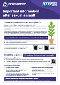 Important information after sexual assault