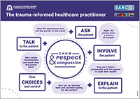 Trauma informed healthcare practitioner poster