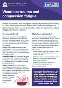 Vicarious trauma and compassion fatigue