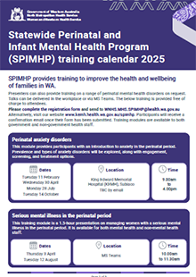 SPIMHP training calendar