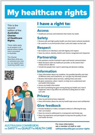 My healthcare rights poster